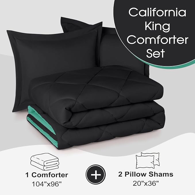 Basic Beyond California King Comforter Set, 1 Comforter 104"x96" and 2 Pillow - Image 6