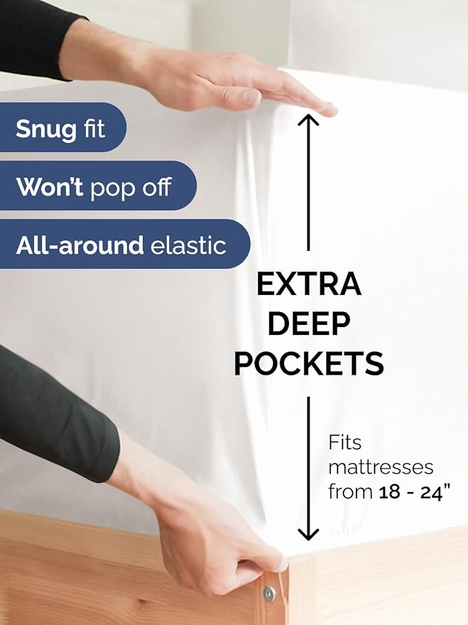 Extra Deep Twin Fitted Sheet - Image 2