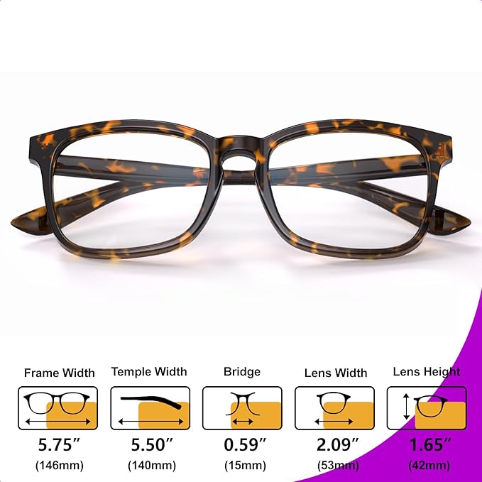 VISOONE Blue Light Blocking Glasses Square - Image 4