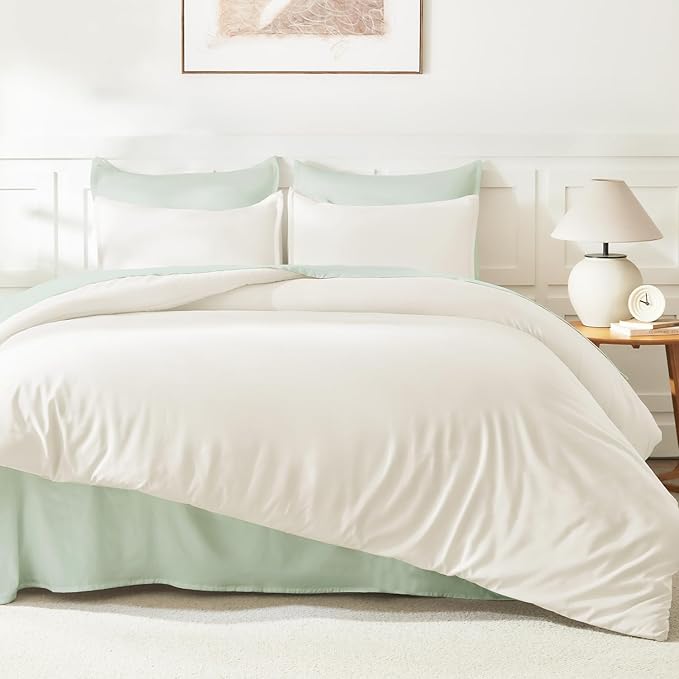 Litanika Oversized King Comforters Ivory Super King Plus Size, 3 Pieces - Image 6
