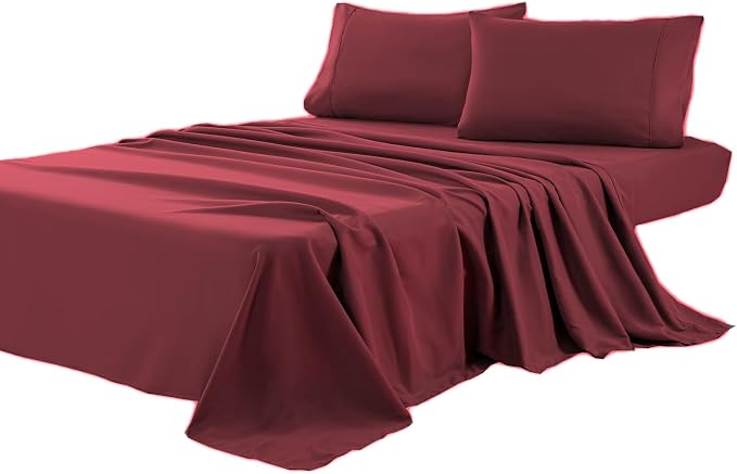 Kingnex Oversized King Flat Sheet 132x110 by Kingnex