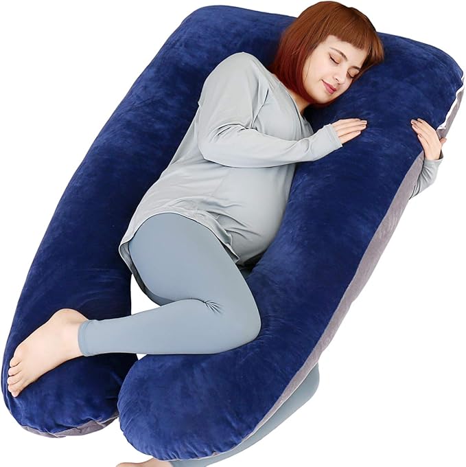 MOON PINE U Shaped Pregnancy Pillow, Maternity Full Body Pillow by MOONPINE