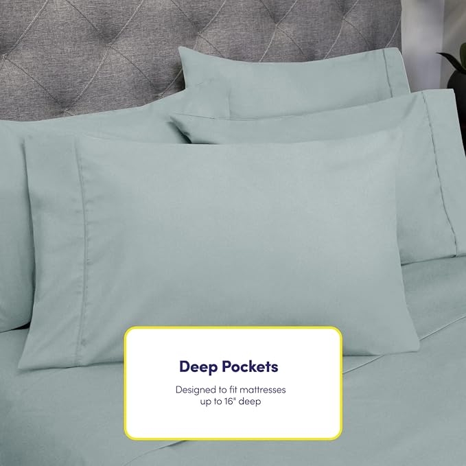 Sweet Home Collection 6 Piece Bed Sheet Set, RV Short Queen - Image 5