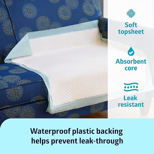 Medline Super Absorbent Underpad, Extra Large Disposable Incontinence Pads - Image 3