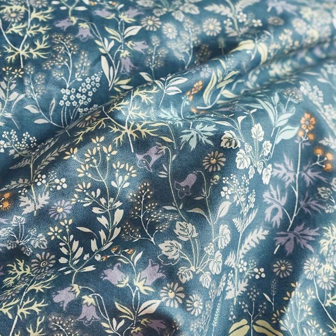 mixinni Small Blue Flower Duvet Cover Twin XL Teen Girls Floral Duvet Comforter - Image 3