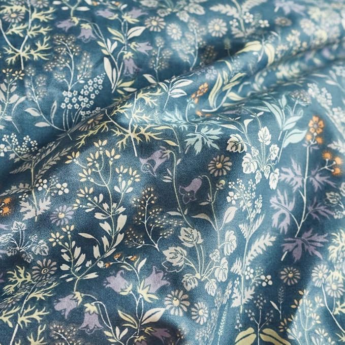 mixinni Small Blue Flower Duvet Cover Full Garden Style Floral Duvet Comforter - Image 3