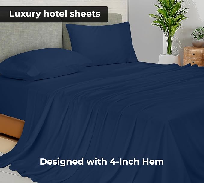 Royale Linens 2 Pack Bulk Flat Sheet Set - Image 3