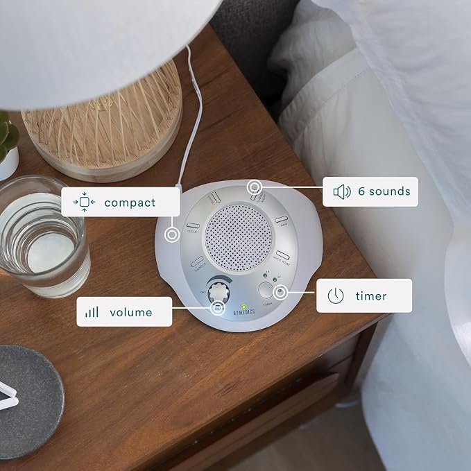 Homedics SoundSleep White Noise Sound Machine, Small Travel Size - Image 7