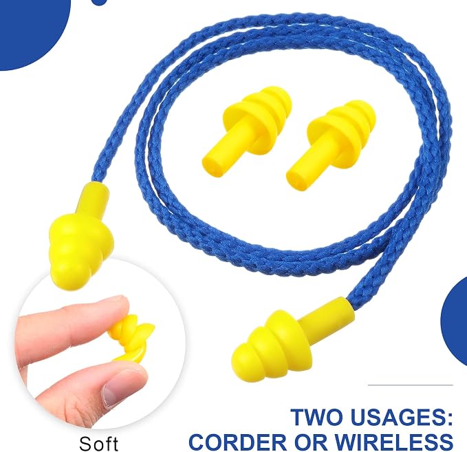 Tondiamo 200 Pairs Ear Plugs Reusable Silicone Earplugs - Image 3