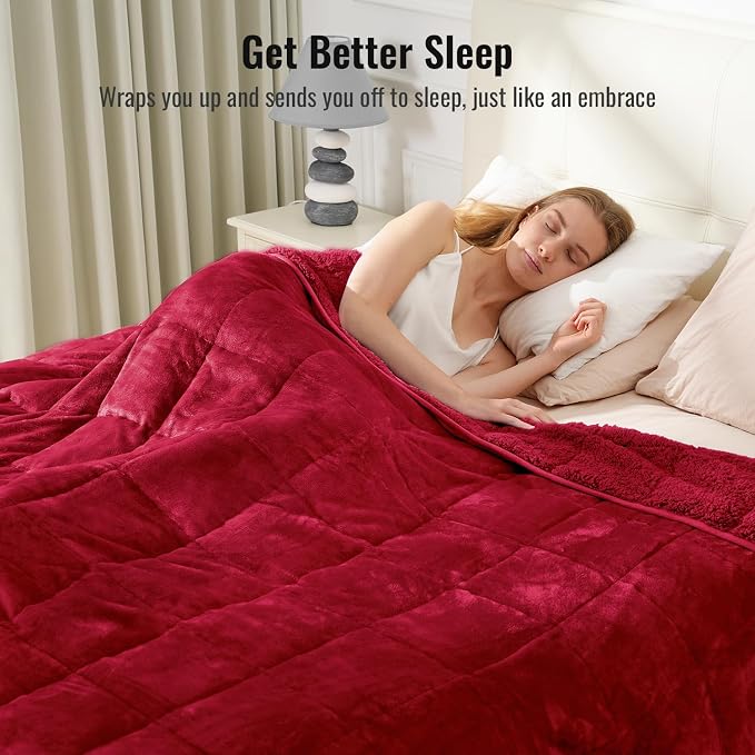 Uttermara Sherpa Fleece Weighted Blanket 12 lbs - Image 3