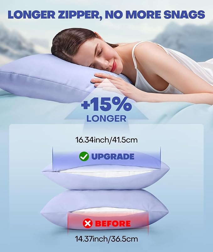 Ice Cooling Pillowcase for Hot Sleepers, Instantly Cool, Stays Cold All Night - Image 5
