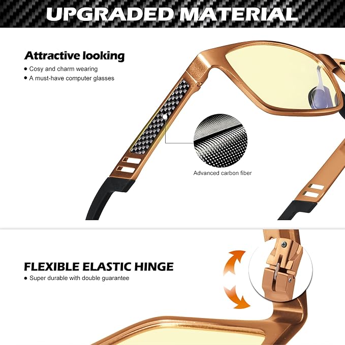 ANYLUV Blue Light Blocking Glasses Men Computer Gaming Glasses Lightweight - Image 3