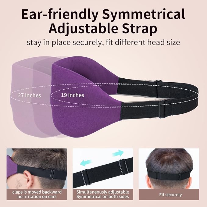 Sleep Mask, Upgraded Eyelash Friendly Night Blindfold - Image 4