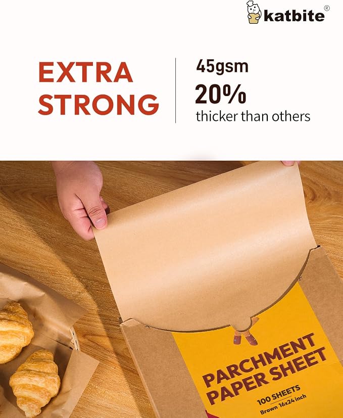 Katbite 16x24 Inch Parchment Paper Sheets, Unbleached Parchment Paper - Image 3
