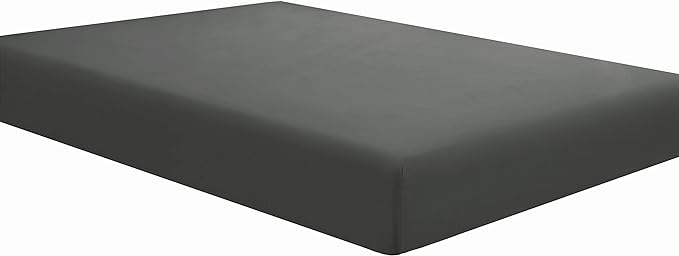 Sfoothome Fitted Sheet Dark Gray, 14 Inch Deep Pocket, Full Bed Fitted Sheet by Sfoothome