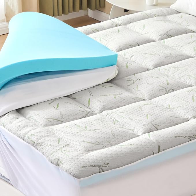 DUMOS Dual Layer Mattress Topper King Size, 2 Inch Gel Memory Foam + 1 Inch by DumosLifestyle
