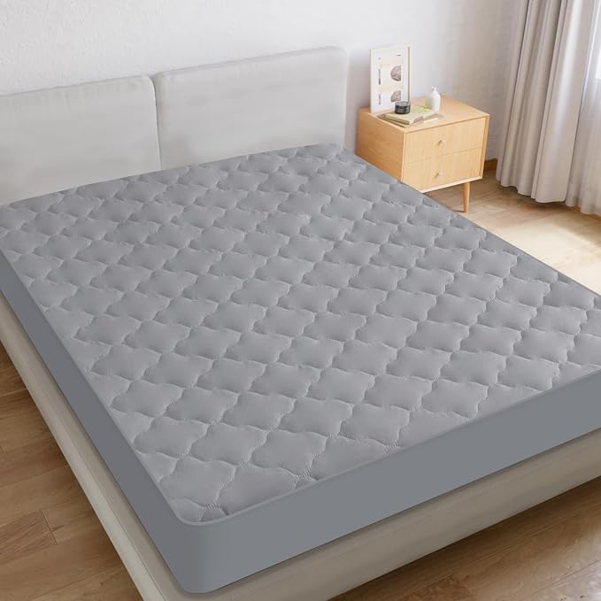 King Mattress Protector Pad Waterproof Quilted, Breathable & Cooling King Size - Image 5