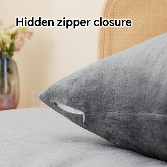 BEDELITE Flannel Pillow Cases Queen Size Set of 2, Super Soft Fleece Pillowcases - Image 6