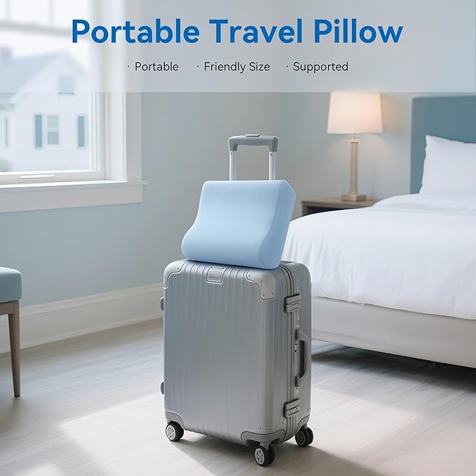AM AEROMAX Travel Contour Memory Foam Pillow, Cervical Pillow - Image 4