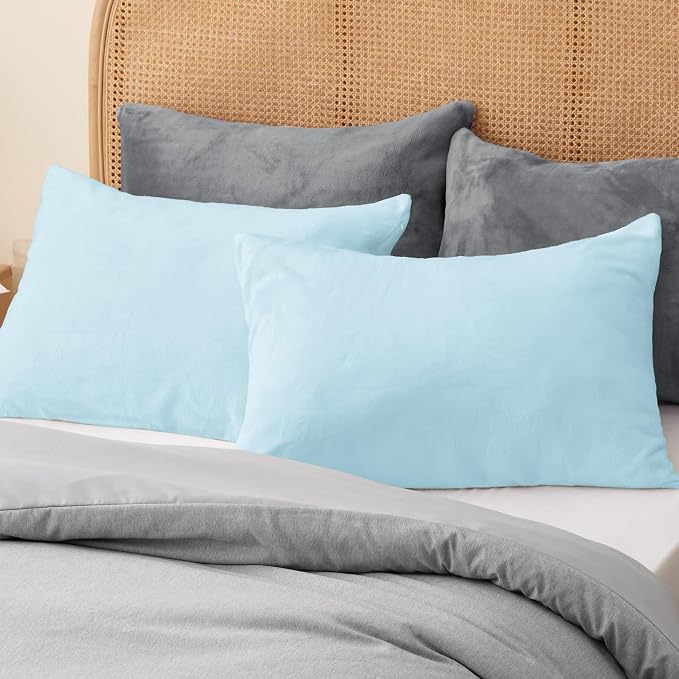 BEDELITE Flannel Pillowcases Standard Set of 2, Super Soft Fleece Pillow Case - Image 8
