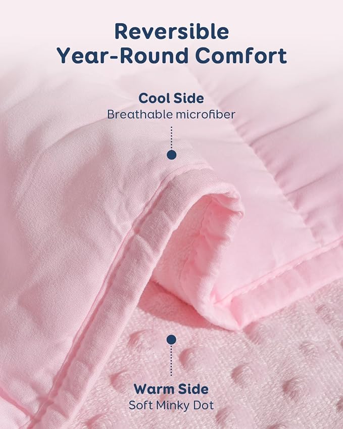 Kivik Weighted Blanket 15 lbs for Adults, Minky Dot Heavy Blankets, Microfiber - Image 3