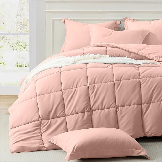 Homelike Moment King Size Comforter Set Pink, Comforters King Size Bed Sets by HomelikeMoment