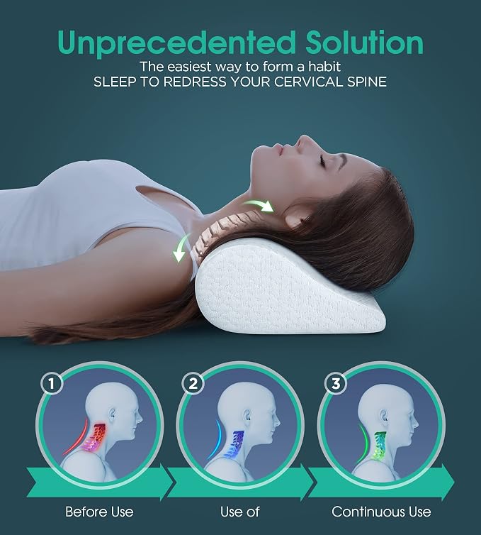 Cervical Neck Pillows for Pain Relief Sleeping, High-Density Memory Foam Pillow - Image 2