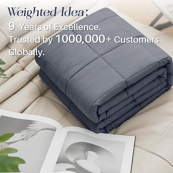 Weighted Idea Cooling Weighted Blanket Queen Size 25lbs - Image 8