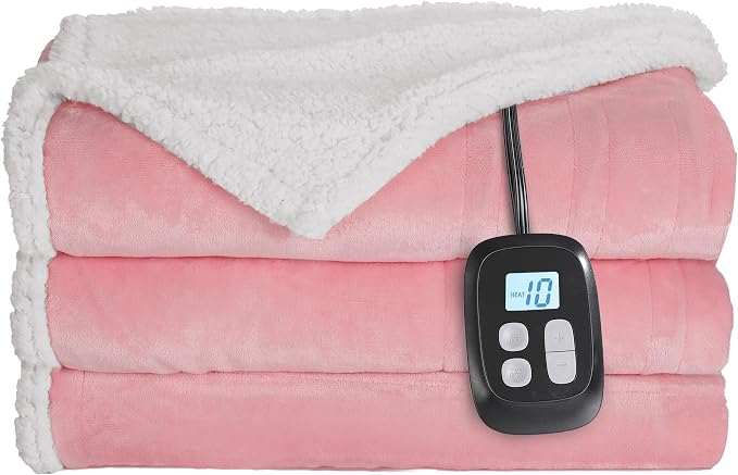 LaffyLo Electric Heated Blanket Twin Size 62 x 84, Fast Heating Blanket - Image 7
