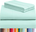 LuxClub 4 PC Sheet Set Bed Sheets Deep Pockets 16" Eco Friendly Wrinkle Free by LuxClub