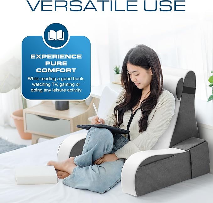 Kolbs Wedge Reading Pillow for Bed, Cushion - Image 4
