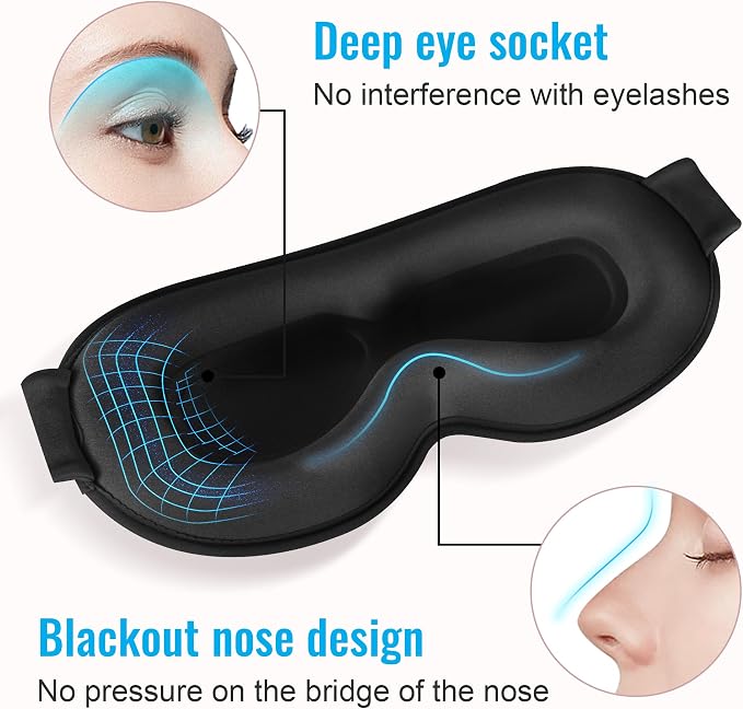 Sleep Mask, Upgraded 3D Deep Contoured Eye Mask - Image 4