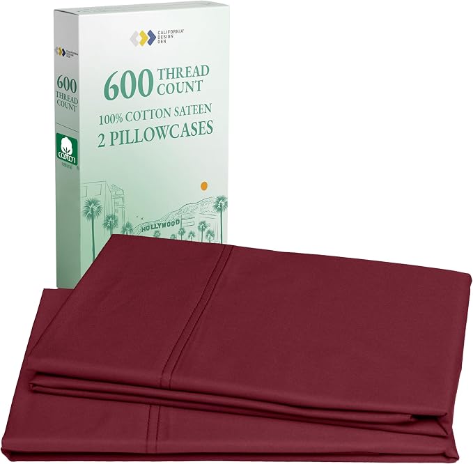California Design Den King Size Pillow Cases Set of 2 by CaliforniaDesignDen
