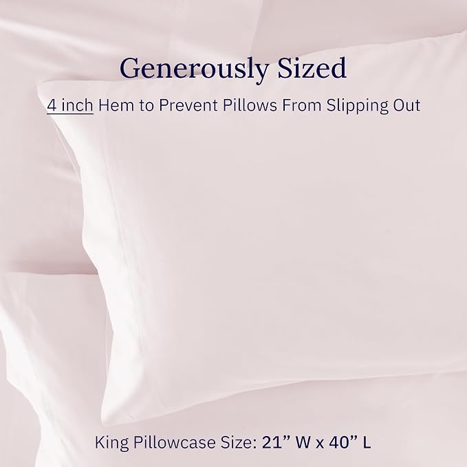 CALIFORNIA DESIGN DEN Luxuriously Soft Hotel Quality 600 Thread Count, 100% - Image 5