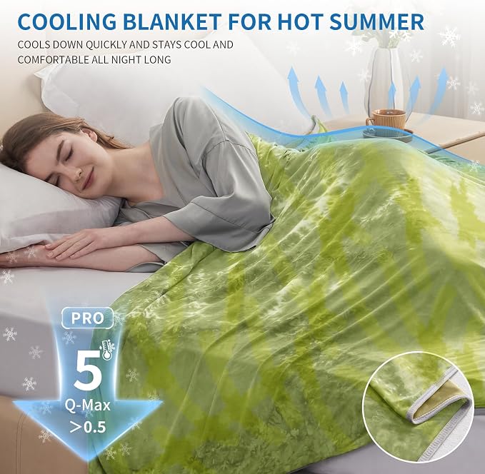 Guohaoi Cooling Blanket for HotSleepers, Decortive Tie Dye, Absorbs Heat to - Image 5
