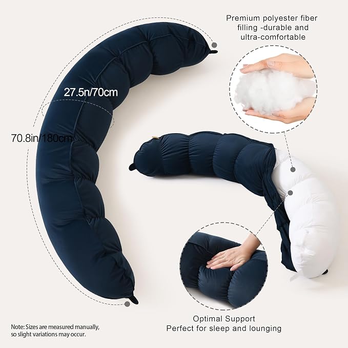 Peallow – Long Round Body Pillow - Image 3