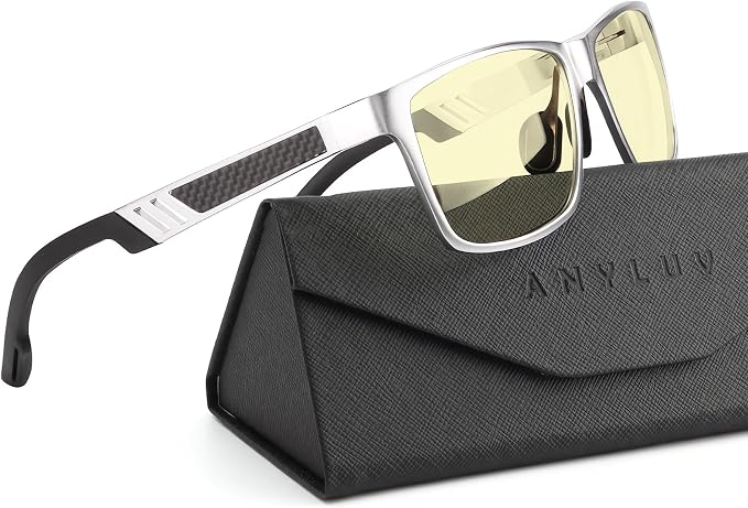 ANYLUV Blue Light Blocking Glasses Men Computer Gaming Glasses Lightweight by ANYLUV
