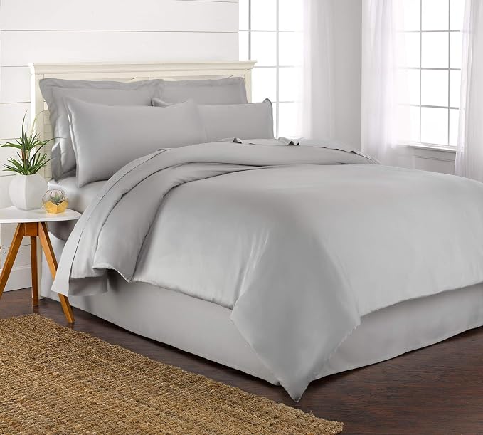 Queen Duvet Cover by Pure Bamboo, 3 Piece Set, Genuine 100% Organic Viscose by PureBamboo