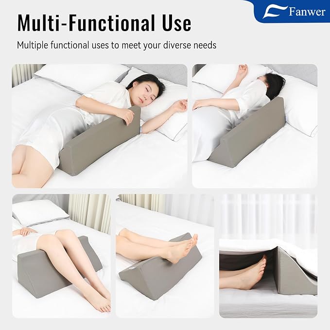 Fanwer 24in Bed Wedge Pillow for Sleeping Body Position Wedges Back Positioning - Image 4