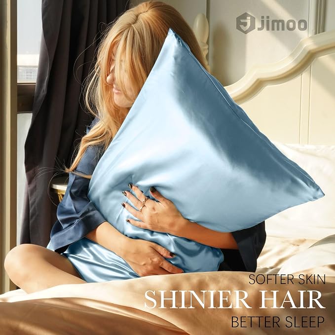 100% Mulberry Silk Pillowcase for Hair and Skin, 22 Momme Pure Natural Silk - Image 3