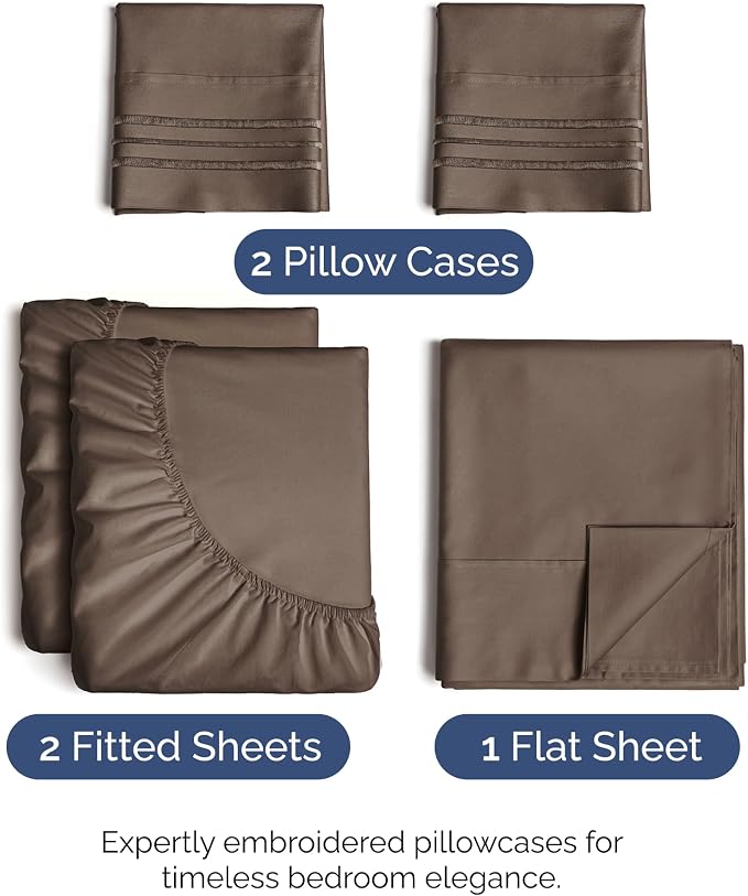 Split King Size 5 Piece Sheet Set - Image 2