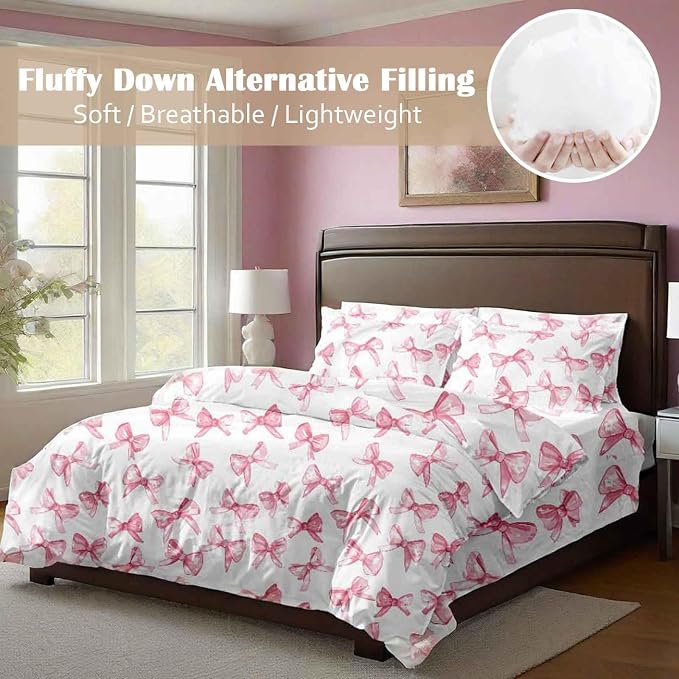 Nanko Full Size Comforter Set, Modern Romantic Bedroom Decor Bedding Sets in a - Image 2