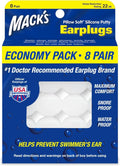 Mack's Pillow Soft Silicone Earplugs, 8 Pair by Macks