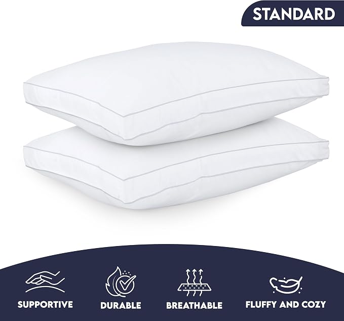 Utopia Bedding Bed Pillows for Sleeping Standard Size, Soft & Fluffy Pillow - Image 4