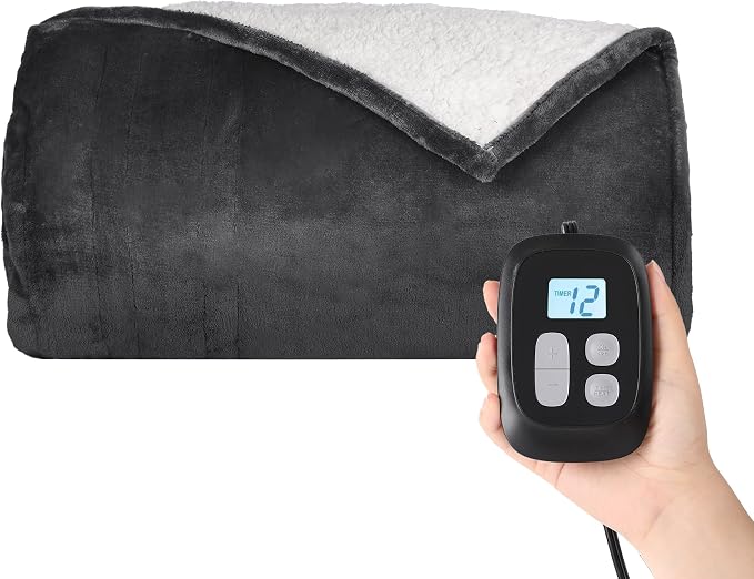 Heated Blanket Electric Blanket King Size 90''x100'' by Minervada
