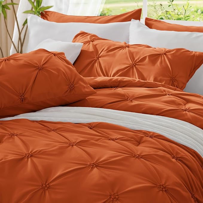 BEDELITE Burnt Orange Twin Comforter Set - Image 6