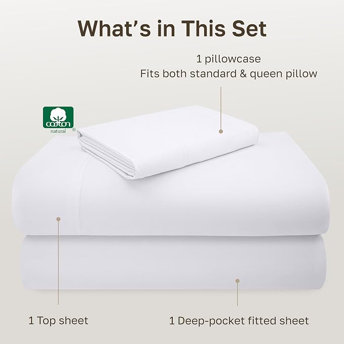 California Design Den Deep Pocket Twin Sheets Set - Image 4