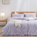 BESTOUCH Duvet Cover Set 100% Washed Cotton Linen Feel Super Soft Comfortable by BESTOUCH