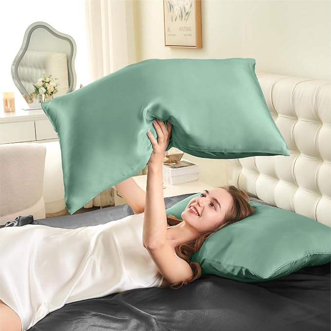 INFIIXSO Silk Pillow Cases 2 Pack Standard Size, Ultra Smooth & Soft Mulberry - Image 8
