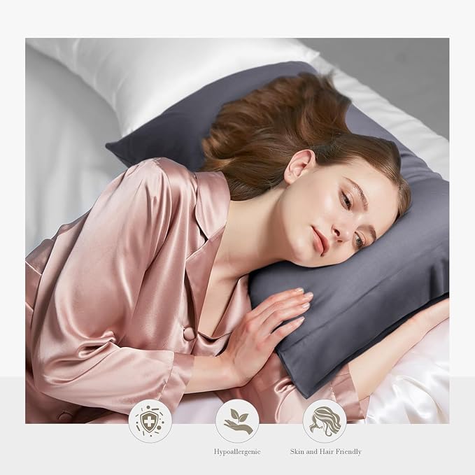 WishSmile Cooling Queen Pillowcases Set of 2 Breathable Cool Silky Soft Rayon - Image 2